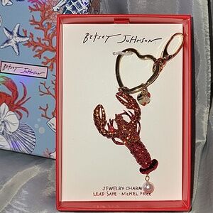 Betsey Johnson Red Lobster Keychain Bag Fob BNIB